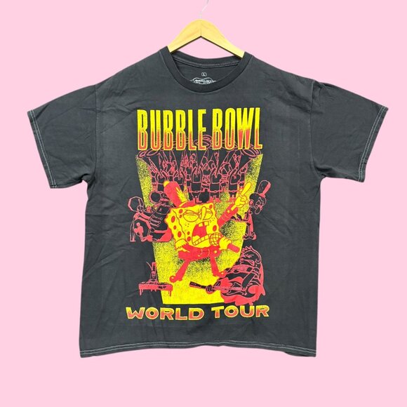 Nickelodeon SpongeBob SquarePants Bubble Bowl World Tour Tee L - Picture 1 of 4